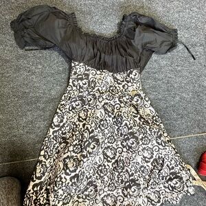 Elegant Black and White Women's Dress